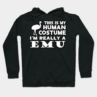 human costume emu design ostrich love Hoodie